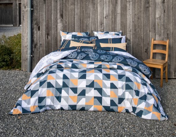 Mistral Home povlečení 100% bavlna Soho petrolejová/okrová