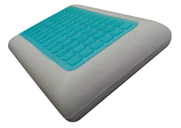 Anatomický polštář VISCOPUR COOL GEL s gelovou vrstvou neprofilovaný 40x60cm