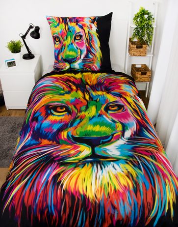 Herding povlečení bavlněný satén Lev 140x200/70x90cm