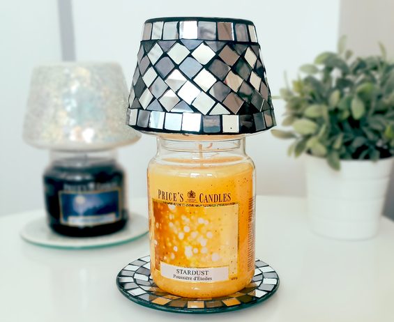 Dekorativní stínítko a talíř pro svíčky BLACK