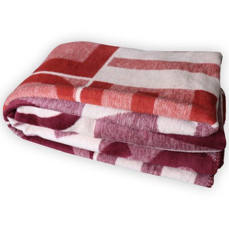 Pléd s.Oliver Jacquard červená-béžové 150x200 cm