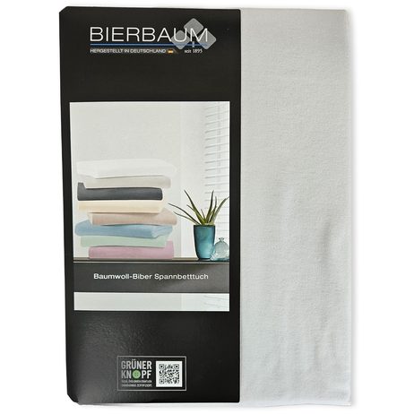 Bierbaum flanelové prostěradlo Silber - sv. šedá