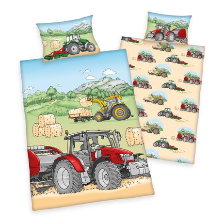 Povlečení pro miminka Traktor 100x135/40x60cm