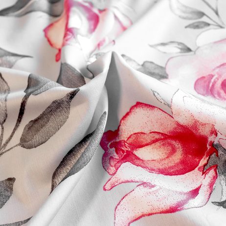 Bierbaum povlečení bavlněný satén 3676 Grey Roses