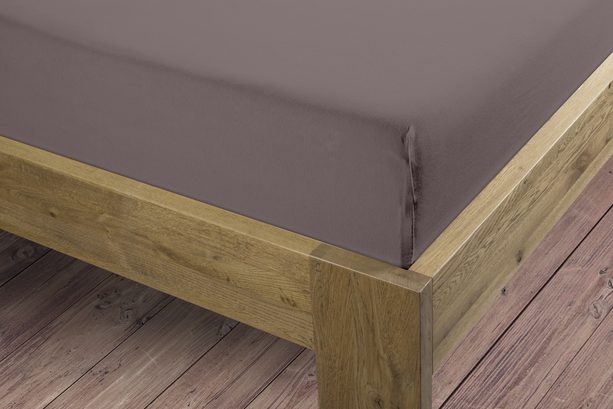 Bierbaum jersey prostěradlo šedohnědá