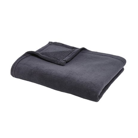 TODAY Fleece deka 180x220 cm Fusain - tm. šedá