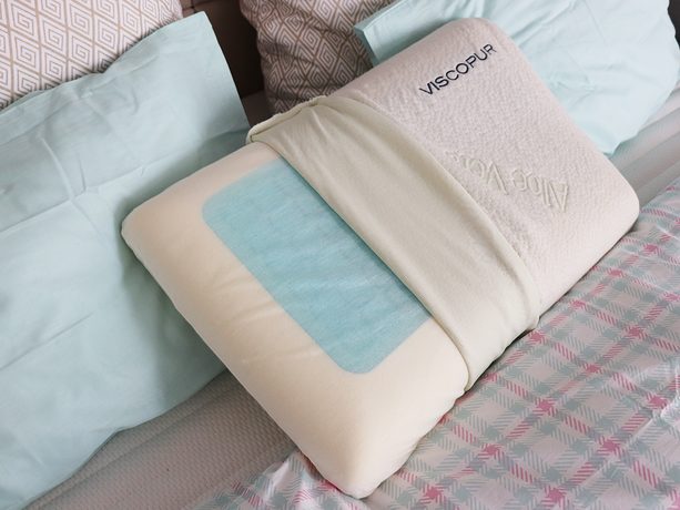 Anatomický polštář VISCOPUR COOL GEL s gelovou vrstvou neprofilovaný 40x60cm