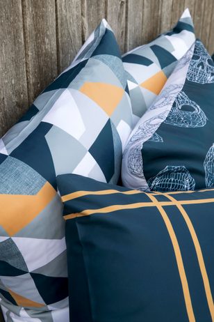 Mistral Home povlečení 100% bavlna Soho petrolejová/okrová