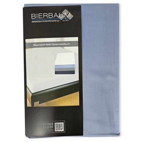 Bierbaum saténové prostěradlo Blau