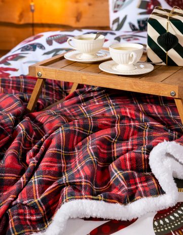 Pléd Mistral Home beránek Christmas Tartan 130x170 cm