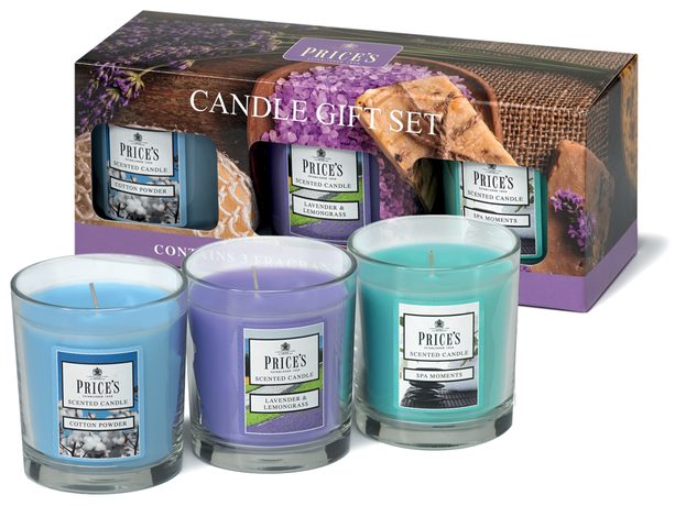 FRAGRANCE vonné svíčky ve skle - set Relax 3ks - hoření 45h