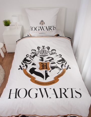 Povlečení Harry Potter Hogwarts se zlatým potiskem 140x200/70x90cm
