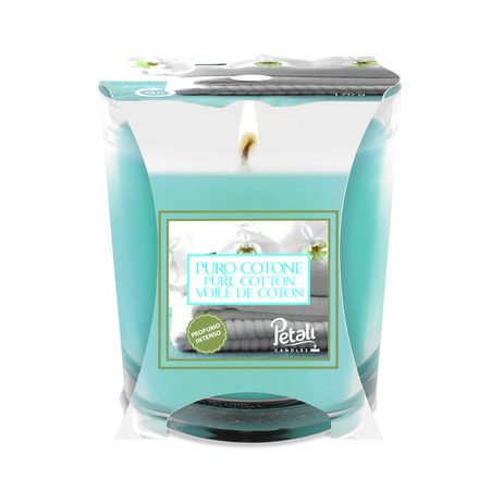 PETALI vonná svíčka ve skle Pure Cotton - hoření 45h