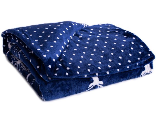 Homeville deka mikroplyš 150x200 cm norský vzor tmavě modrá