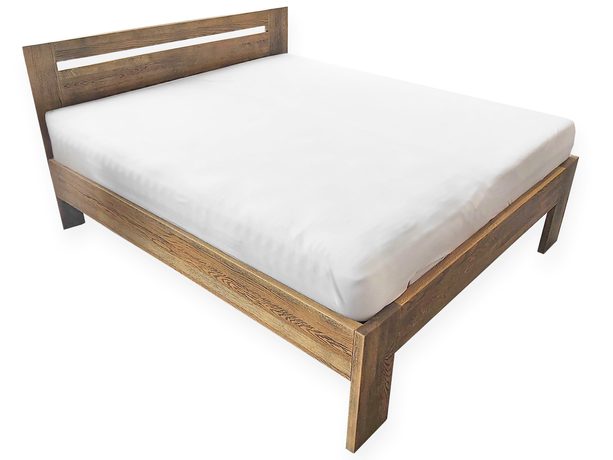 Dubová postel Grandioso 4 cm masiv  / tmavé moření - výstavní kus