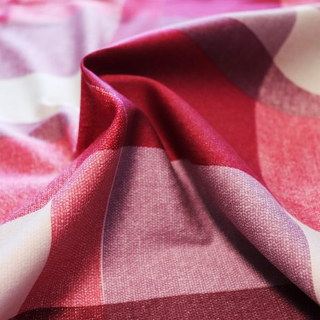 Bierbaum povlečení bavlněný satén 3725 Check Burgundy 140x200/70x90 cm