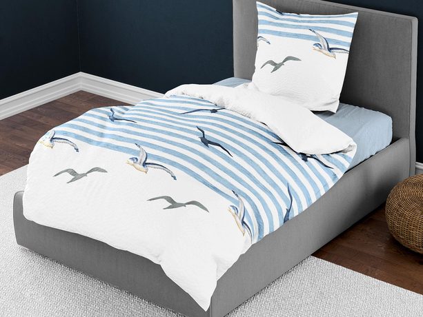 Bierbaum krepové povlečení 3833 Seagull 140x200/70x90 cm