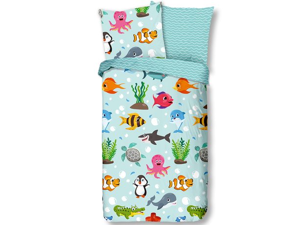 Povlečení Good Morning 100% bavlna Seaworld 140x200/70x90 cm