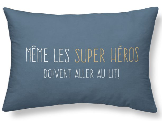 TODAY KIDS dětský polštářek Back to School 30x50 cm - modrošedý