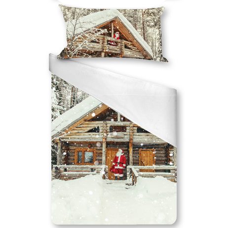 3D Italské povlečení 100% bavlna Santa