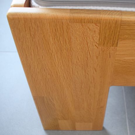 Dubová postel Duos 2,5 cm masiv cink - výstavní kus