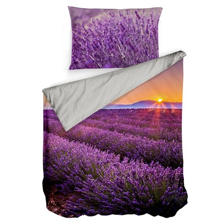 3D italské povlečení 100% bavlna Lavanda