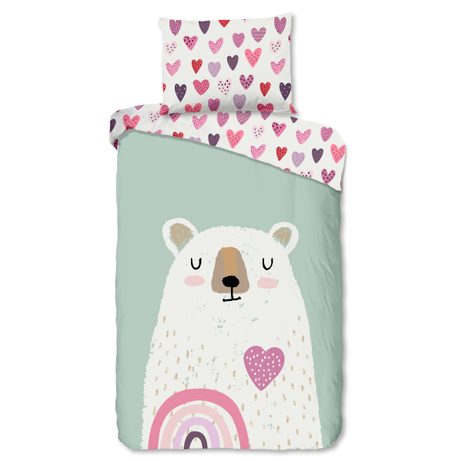 Flanelové povlečení Good Morning Ted 140x200/70x90 cm