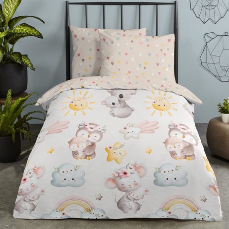 Povlečení Good Morning 100% bavlna Hugs 140x200/70x90 cm