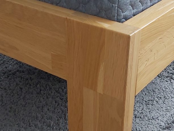 Dubová postel Mono Klasik 4 cm masiv cink