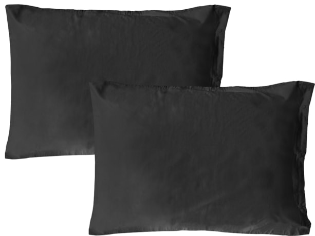 Povlak na polštář italské výroby 100% bavlna - 2 ks černá