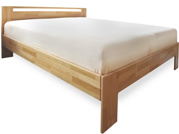 Dubová masivní postel Duos - dub cink