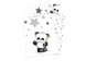 Povlečení pro miminka Panda hvězdičky 100x135/40x60cm