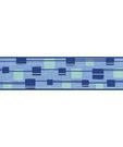 Samolepící bordura na zeď- modrá kostka