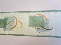 Samolepící bordura na zeď- natural squares- zelená