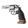 Hogue Smith & Wesson K/L Square Butt Black Grips with Wooden Base