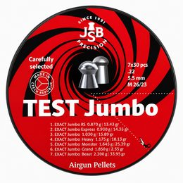 JSB Exact Jumbo Test Airgun Pellets for 5.5mm Rifles