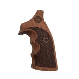 KSD Smith & Wesson K/L gungrips square butt Classic rosewood with logo 5