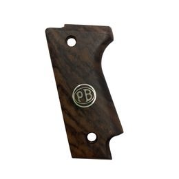 KSD Beretta 92S gungrips root walnut design with silver logo