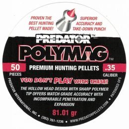 Predator PolyMag 9mm airgun pellets, 50pcs