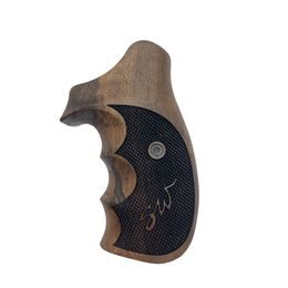 KSD Smith & Wesson K/L gungrips round butt frame walnut with logo 3