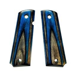 FORM 1911 grips, blue and black laminate, smooth surface