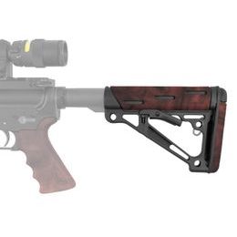 Pažba Hogue AR-15 Commercial zasouvatelná Red Lava