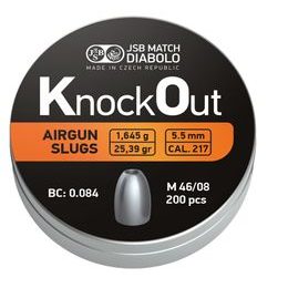 KnockOut Slugs .217 5,5mm airgun pellets, 200pcs