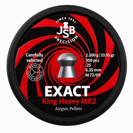 JSB Exact King Heavy MKII Airgun Pellets 6.35mm 300pcs
