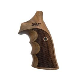 KSD Smith & Wesson K/L gungrips round butt frame walnut with logo 10