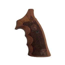 KSD Smith & Wesson N gungrips round butt frame rosewood with logo narrow