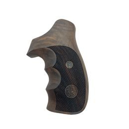 KSD Smith & Wesson N gungrips round butt frame walnut with logo 4