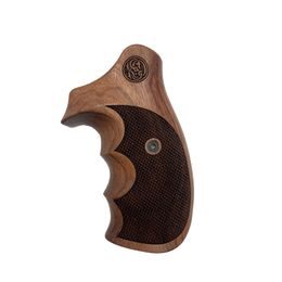 KSD Smith & Wesson K/L gungrips round butt frame walnut with logo 5