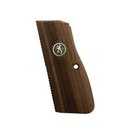 KSD Browning Hi-Power gungrips walnut with silver logo 2