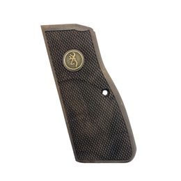 KSD Browning Hi-Power gungrips walnut with bronze logo 2